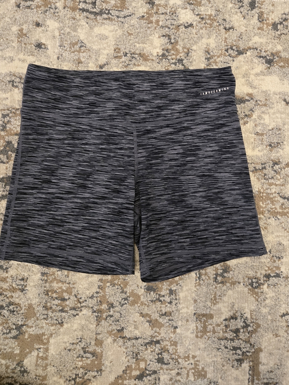 High-Rise Bike Shorts in Black Heather
